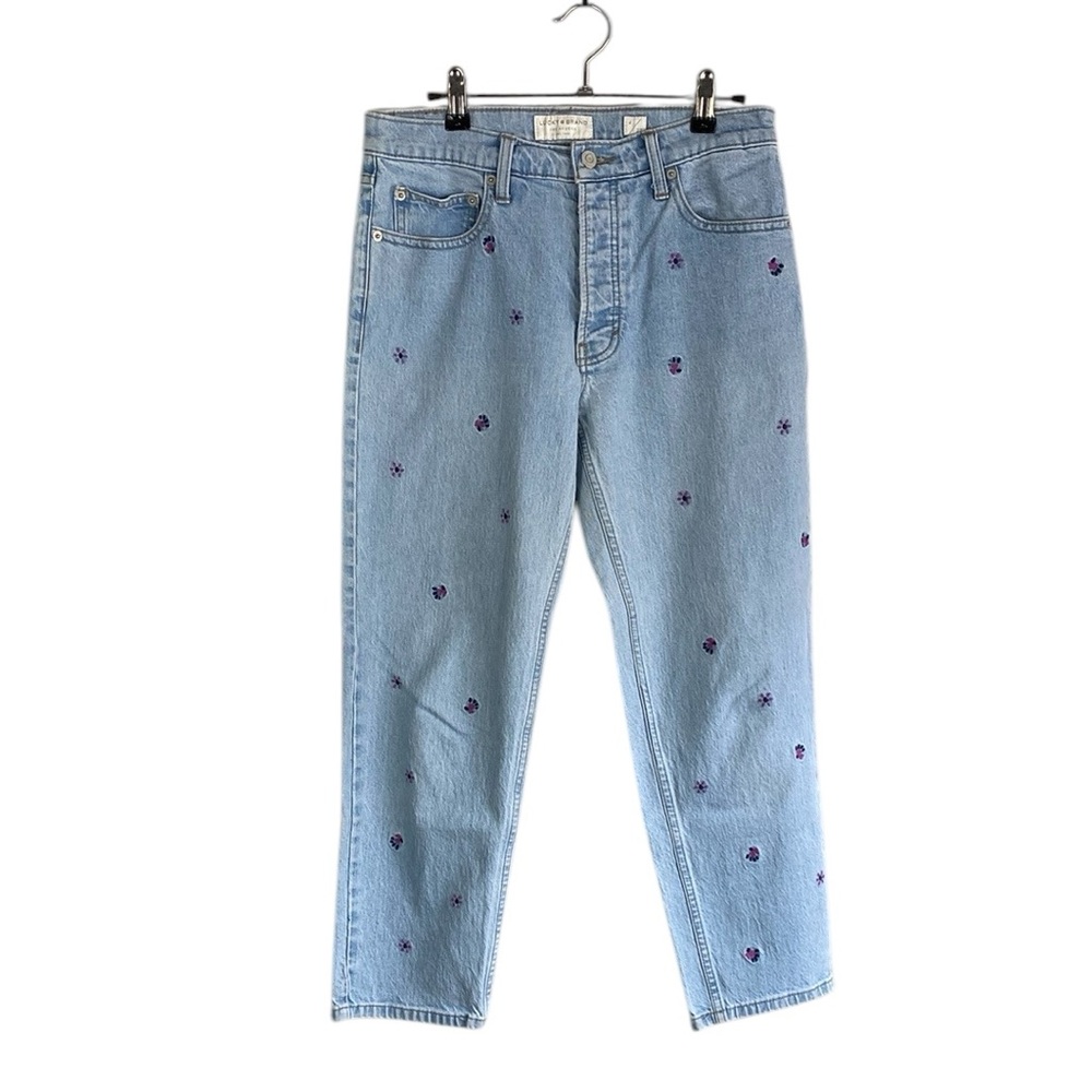 Lucky Brand floral embroidered jeans